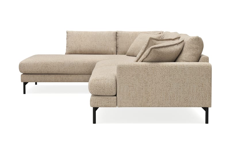 Menard Premium 5-personers Venstrevendt L-formet Dyb ChaiselongSofa i Chenille - Beige - Møbler - Sofaer - Sofa med sjeselong