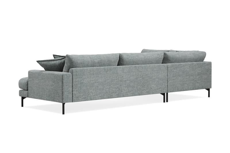 Menard Premium 5-personers Venstrevendt L-formet Dyb ChaiselongSofa i Chenille - Grå/Blå - Møbler - Sofaer - Sofa med sjeselong