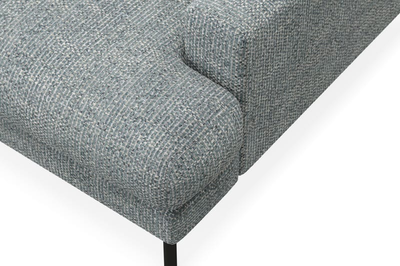 Menard Premium 5-personers Venstrevendt L-formet Dyb ChaiselongSofa i Chenille - Grå/Blå - Møbler - Sofaer - Sofa med sjeselong