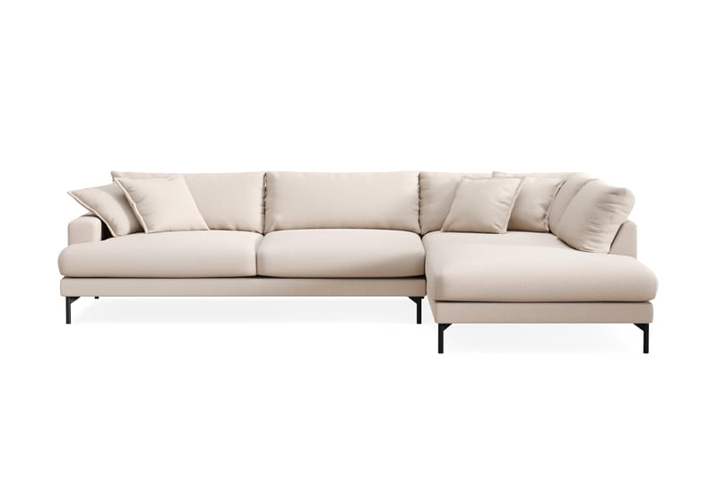 Menard Premium 5-personers Højrevendt L-formet Dyb ChaiselongSofa i Bouclé - Lys Beige - Møbler - Sofaer - Sofa med sjeselong