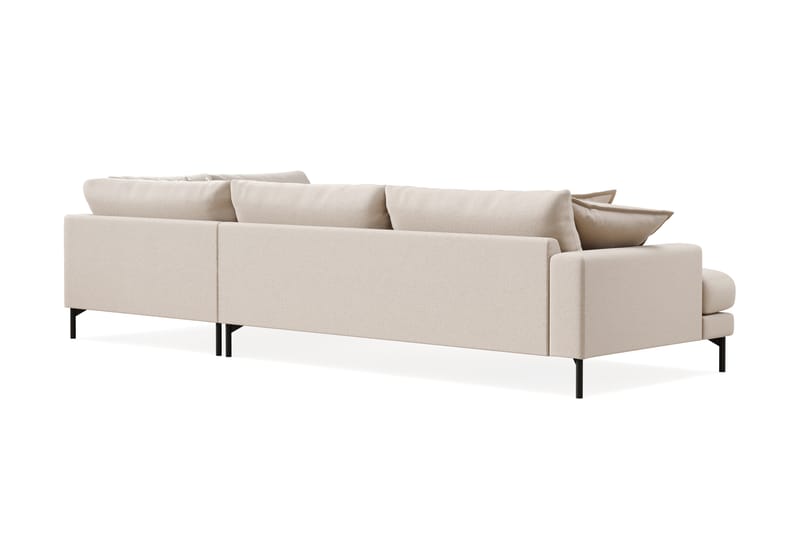 Menard Premium 5-personers Højrevendt L-formet Dyb ChaiselongSofa i Bouclé - Lys Beige - Møbler - Sofaer - Sofa med sjeselong