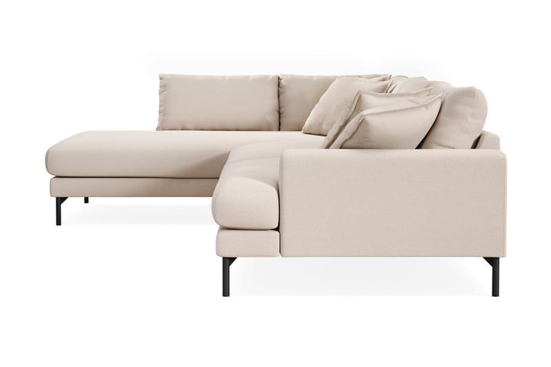 Menard Premium 5-personers Venstrevendt L-formet Dyb ChaiselongSofa i Bouclé - Lys Beige - Møbler - Sofaer - Sofa med sjeselong