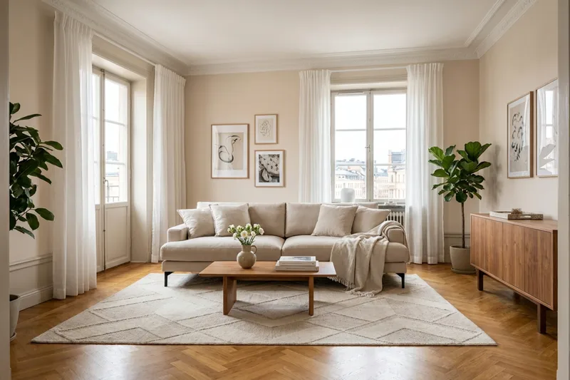 Menard Premium 4-seters dyp sofa i stoff - Beige - Møbler - Sofaer - 4 seter sofa