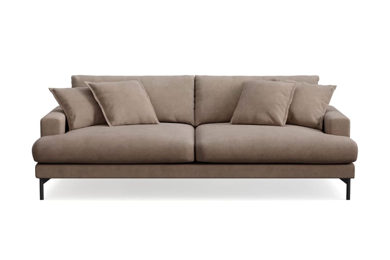 Menard Premium 4-seters dyp sofa i stoff, Brun