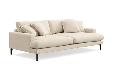Menard Premium 4-seters dyp sofa i chenille - Trenza 06, Beige Chenille - Møbler - Sofaer - 4 seter sofa