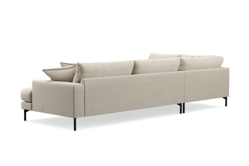 Menard Premium 5-seters venstrevendt L-formet dyp sjeselongsofa i stoff - Beige - Møbler - Sofaer - Sofa med sjeselong