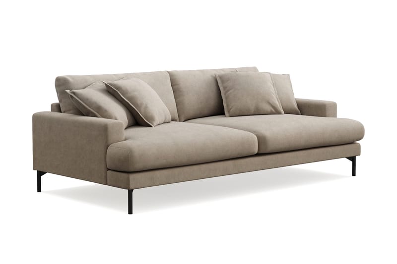 Menard Premium 4-seters dyp sofa i stoff - Brun - Møbler - Sofaer - 4 seter sofa