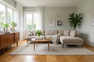 Menard Premium 5-seters høyrevendt L-formet dyp sjeselongsofa i stoff - Brun - Møbler - Sofaer - Sofa med sjeselong