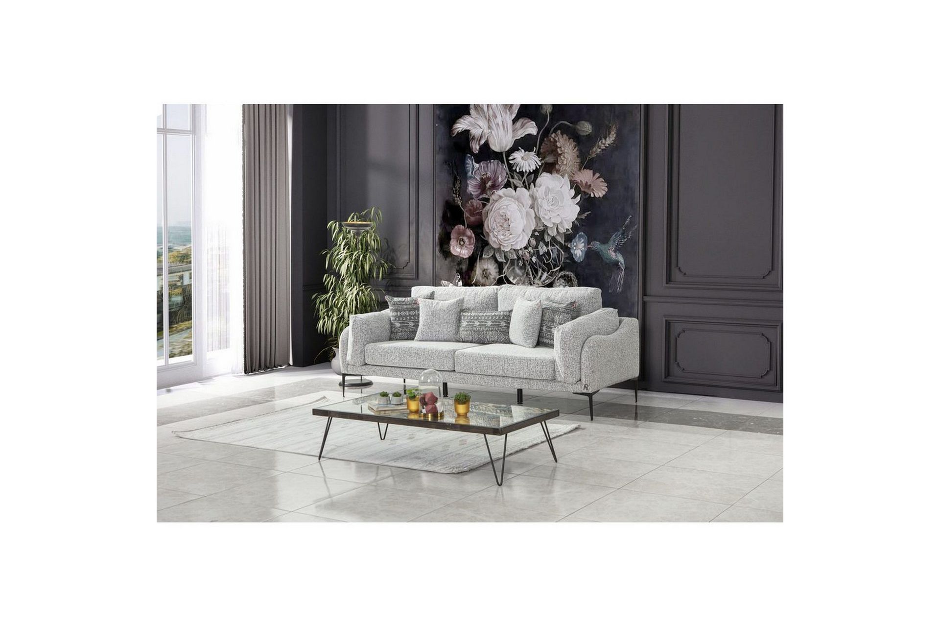 Mijara Sofa 3-sits - Grå