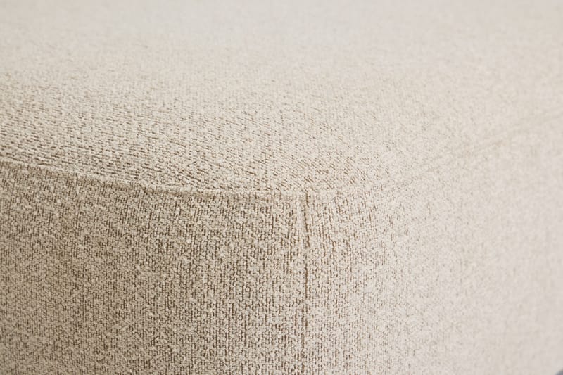 Milano avrundet 5-seters høyrevendt L-sofa med lav rygg i beige bouclé - Beige - Møbler - Sofaer - Sofa med sjeselong