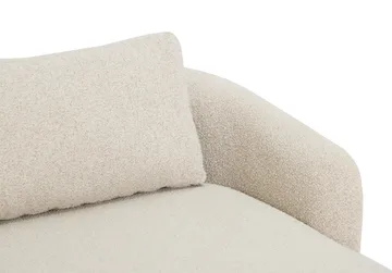 Milano avrundet 5-seters høyrevendt L-sofa med lav rygg i beige bouclé - Beige - Møbler - Sofaer - Sofa med sjeselong