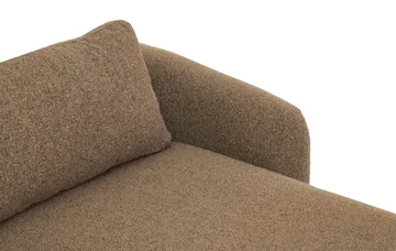 Milano avrundet 5-seters høyrevendt L-sofa med lav rygg i brun bouclé - Brun - Møbler - Sofaer - Sofa med sjeselong