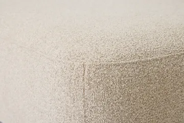 Milano avrundet 5-seters venstrevendt L-sofa med lav rygg i beige bouclé - Beige - Møbler - Sofaer - Sofa med sjeselong