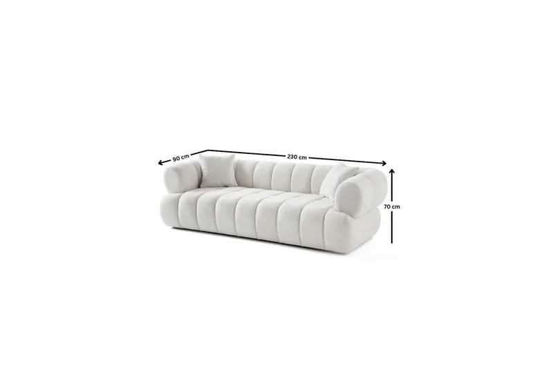 Mississauga Sofa 3-seter - Hvit - Møbler - Sofaer - Sofa 3 seter