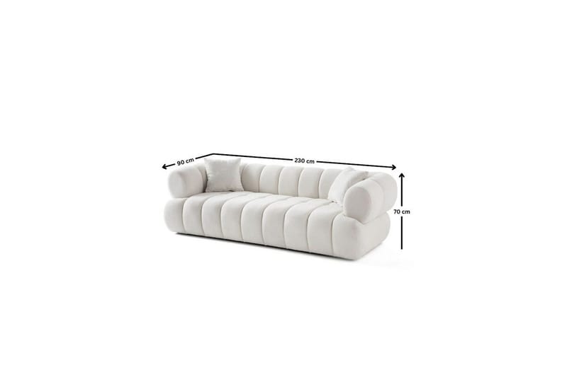 Mississauga Sofa 3-seter - Hvit - Møbler - Sofaer - Sofa 3 seter