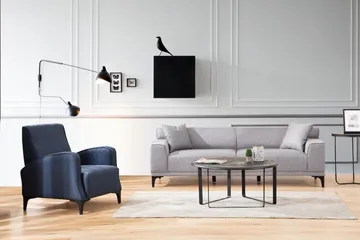 Mississauga Sofa 3-seter - Lys grå - Møbler - Sofaer - Sofa 3 seter