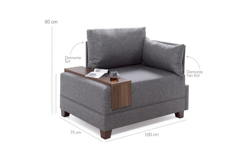 Algerie Lenestol Høyre - Møbler - Sofaer - Modulsofaer - Øvrige moduler for modulsofa