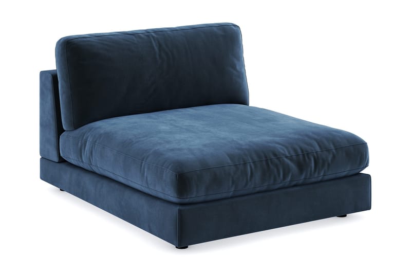 Arken 1-seters Divanmodul i Fløyel - Blå - Møbler - Sofaer - Modulsofaer - Øvrige moduler for modulsofa