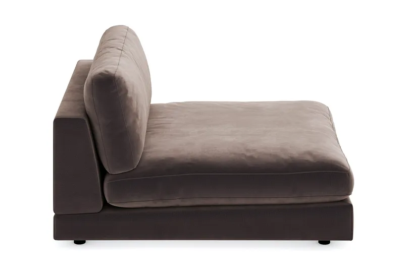 Arken 1-seters Divanmodul i Fløyel - Brun - Møbler - Sofaer - Modulsofaer - Øvrige moduler for modulsofa