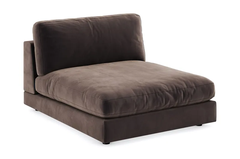 Arken 1-seters Divanmodul i Fløyel - Brun - Møbler - Sofaer - Modulsofaer - Øvrige moduler for modulsofa