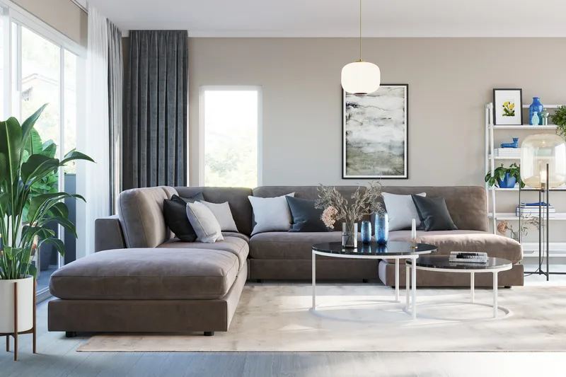 Arken 1-seters Divanmodul i Fløyel - Brun - Møbler - Sofaer - Modulsofaer - Øvrige moduler for modulsofa