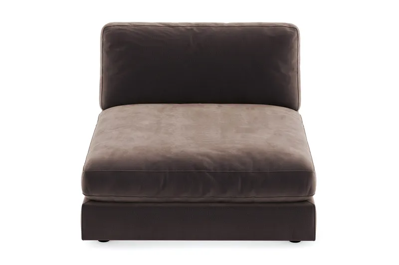 Arken 1-seters Divanmodul i Fløyel - Brun - Møbler - Sofaer - Modulsofaer - Øvrige moduler for modulsofa