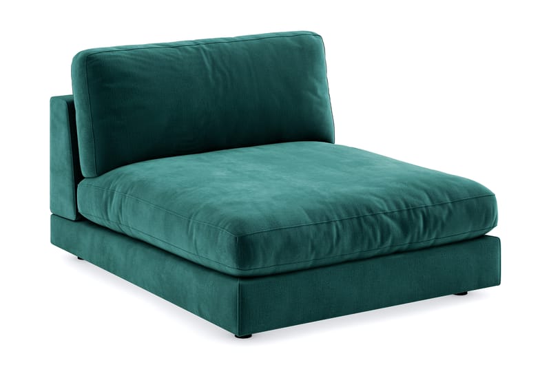 Arken 1-seters Divanmodul i Fløyel - Grønn - Møbler - Sofaer - Modulsofaer - Øvrige moduler for modulsofa