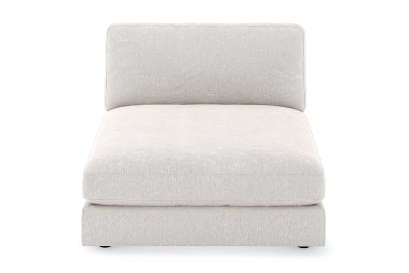 Arken 1-seters Divanmodul i Fløyel - Kremhvit - Møbler - Sofaer - Modulsofaer - Øvrige moduler for modulsofa