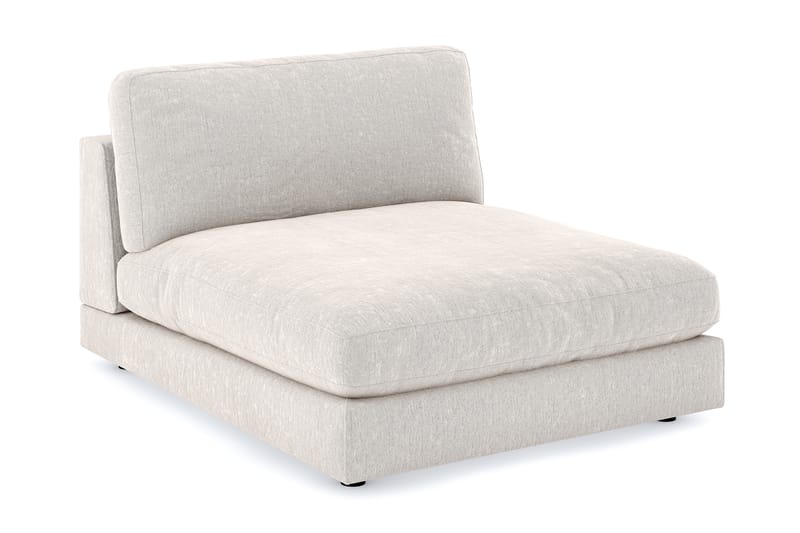 Arken 1-seters Divanmodul i Fløyel - Kremhvit - Møbler - Sofaer - Modulsofaer - Øvrige moduler for modulsofa