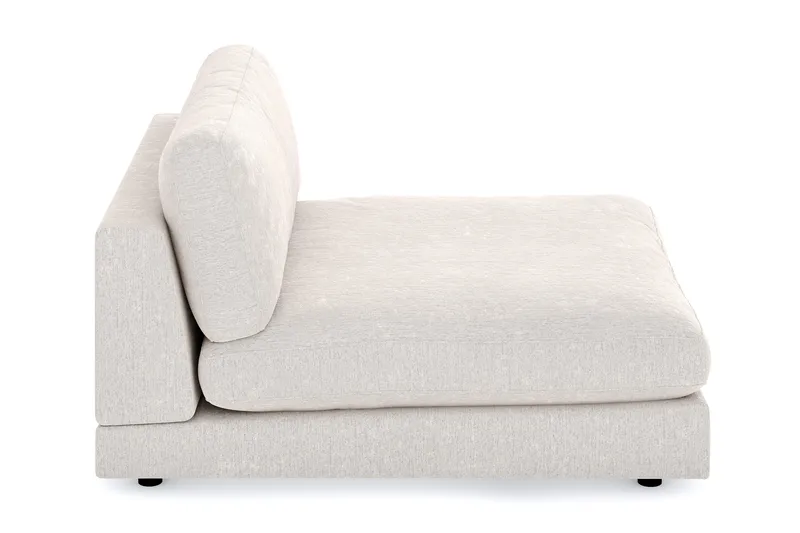 Arken 1-seters Divanmodul i Fløyel - Kremhvit - Møbler - Sofaer - Modulsofaer - Øvrige moduler for modulsofa