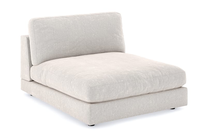 Arken 1-seters Divanmodul i Fløyel, Kremhvit