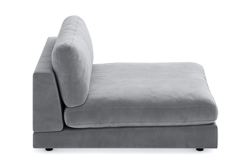 Arken 1-seters Divanmodul i Fløyel - Lys grå - Møbler - Sofaer - Modulsofaer - Øvrige moduler for modulsofa