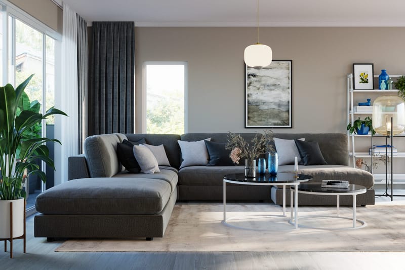 Arken 1-seters Divanmodul i Fløyel - Mørk grå - Møbler - Sofaer - Modulsofaer - Øvrige moduler for modulsofa