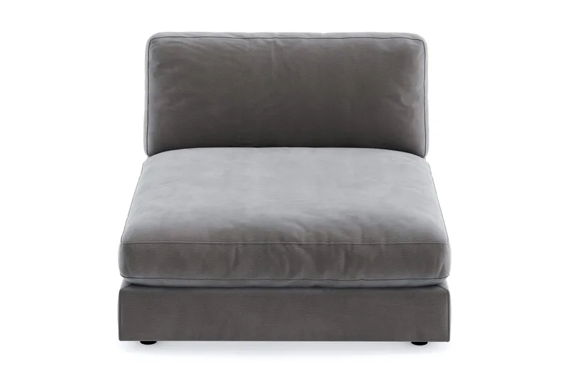 Arken 1-seters Divanmodul i Fløyel - Mørk grå - Møbler - Sofaer - Modulsofaer - Øvrige moduler for modulsofa