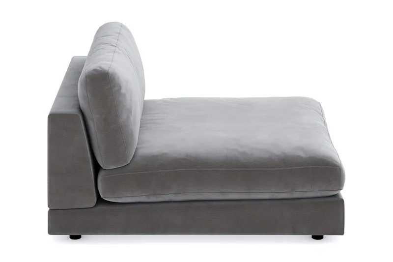 Arken 1-seters Divanmodul i Fløyel - Mørk grå - Møbler - Sofaer - Modulsofaer -  Øvrige moduler for modulsofa