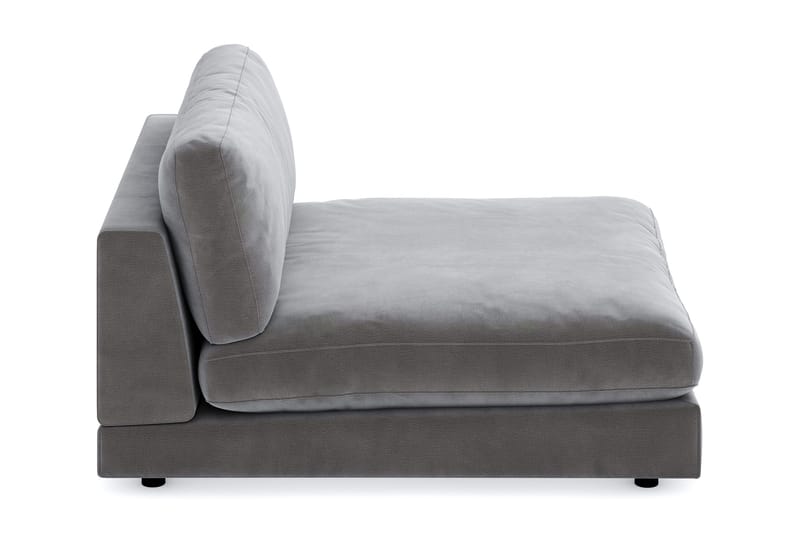 Arken 1-seters Divanmodul i Fløyel - Mørk grå - Møbler - Sofaer - Modulsofaer - Øvrige moduler for modulsofa