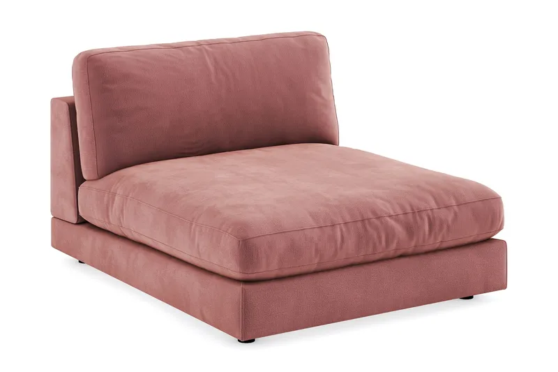 Arken 1-seters Divanmodul i Fløyel - Rosa - Møbler - Sofaer - Modulsofaer - Øvrige moduler for modulsofa