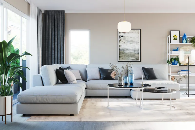 Arken 1-seters Divanmodul i Stoff - Lys grå - Møbler - Sofaer - Modulsofaer - Øvrige moduler for modulsofa