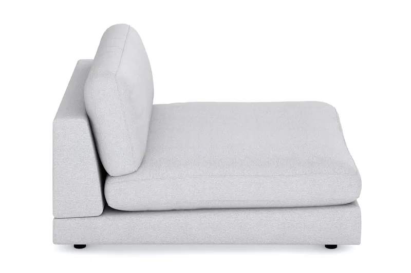 Arken 1-seters Divanmodul i Stoff - Lys grå - Møbler - Sofaer - Modulsofaer - Øvrige moduler for modulsofa