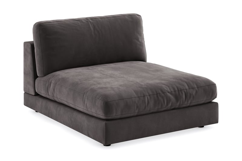 Arken 2-seters Divanmodul i Fløyel - Mørk grå - Møbler - Sofaer - Modulsofaer - Øvrige moduler for modulsofa