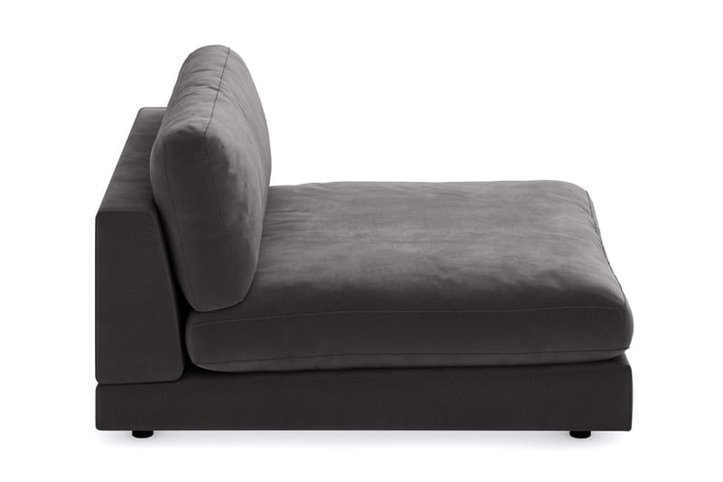 Arken 2-seters Divanmodul i Fløyel - Mørk grå - Møbler - Sofaer - Modulsofaer - Øvrige moduler for modulsofa