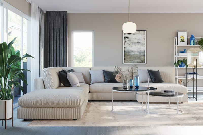 Arken 2-seters Divanmodul i Manchester - Beige - Møbler - Sofaer - Modulsofaer - Øvrige moduler for modulsofa