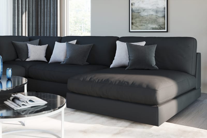 Arken 2-seters Divanmodul i Stoff - Svart - Møbler - Sofaer - Modulsofaer - Øvrige moduler for modulsofa