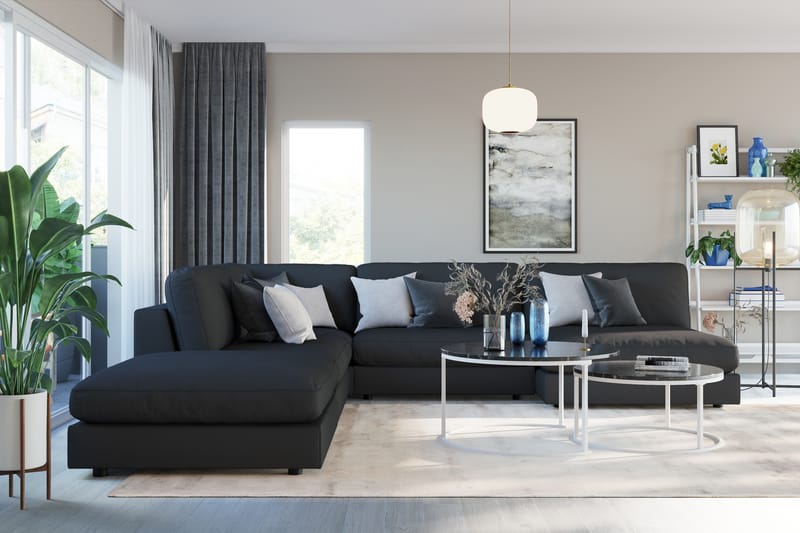 Arken 2-seters Divanmodul i Stoff - Svart - Møbler - Sofaer - Modulsofaer - Øvrige moduler for modulsofa