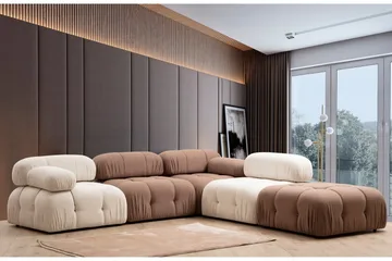 Belgin Høyremodul 95 cm - Krem - Møbler - Sofaer - Modulsofaer - Øvrige moduler for modulsofa