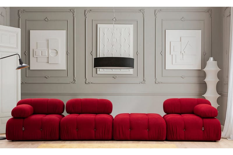 Belgin Venstremodul 95 cm - Rød - Møbler - Sofaer - Modulsofaer - Øvrige moduler for modulsofa