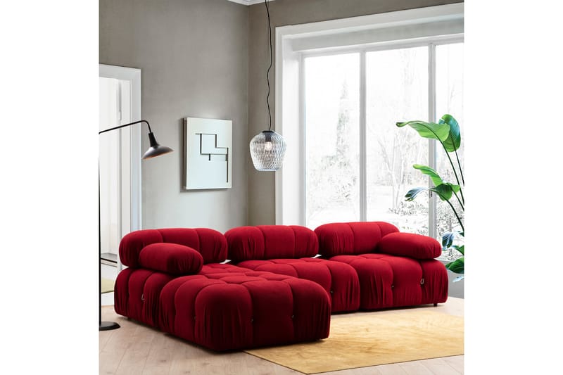 Bengul Venstremodul 95 cm - Rød - Øvrige moduler for modulsofa