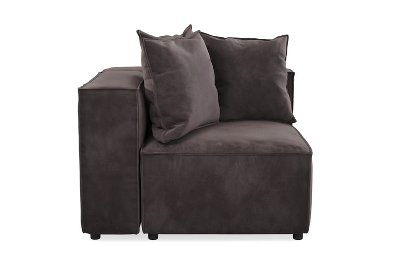 Cubo 1-seters Høyremodul i Fløyel 108 cm bred - Mørk grå - Møbler - Sofaer - Modulsofaer - Øvrige moduler for modulsofa
