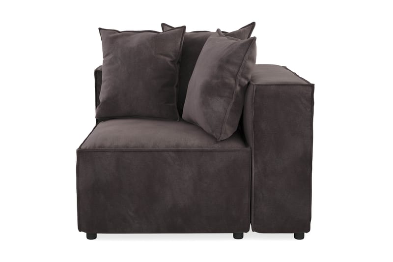 Cubo 1-seters Høyremodul i Fløyel 108 cm bred - Mørk grå - Møbler - Sofaer - Modulsofaer - Øvrige moduler for modulsofa