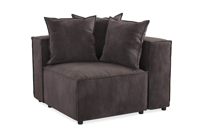 Cubo 1-seters Høyremodul i Fløyel 108 cm bred - Mørk grå - Møbler - Sofaer - Modulsofaer - Øvrige moduler for modulsofa